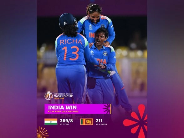 Sports News | Women's World Cup 2025: India Defeat SL by 59 Runs