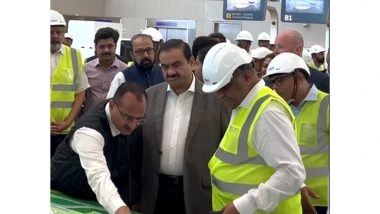 Business News | Gautam Adani Reviews New Navi Mumbai Airport Before Inauguration on Oct 8