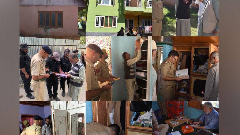 India News | J-K: Sopore Police Conduct Searches at Residences of JeI-linked Individuals; Incriminating Material Seized