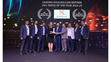 Business News | Kundan Refinery Pvt Ltd. Honoured at IGC Excellence Awards 2025 as India's Bullion Refining Leader