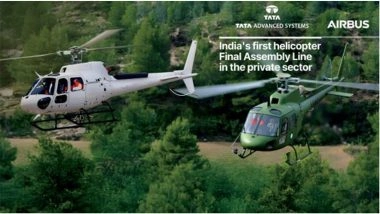 Business News | Tata to Set Up India's First Private Helicopter Final Assembly for Airbus H125