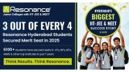 Business News | 3 in 4 Resonance Hyderabad Students Crack IIT-JEE & NEET 2025, Celebrating Milestone Success