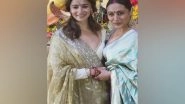 Entertainment News | Alia Bhatt Shares a Warm Hug with Rani at Durga Puja, Exudes Grace in Stunning Lehenga