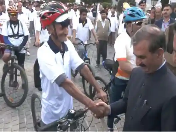 India News | Himachal CM Sukhu Marks International Day of Older Persons, Flags off Cycle Rally in Shimla