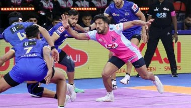 Sports News | PKL 12: Jaipur Pink Panthers Secure Narrow 37-36 Win over Haryana Steelers in Thriller