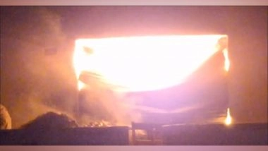India News | Massive Fire Breaks out at Paper Factory in Maharashtra's Bhiwandi