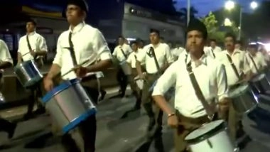 India News | RSS Holds Route March in Pune on Occasion of Its 100th Anniversary
