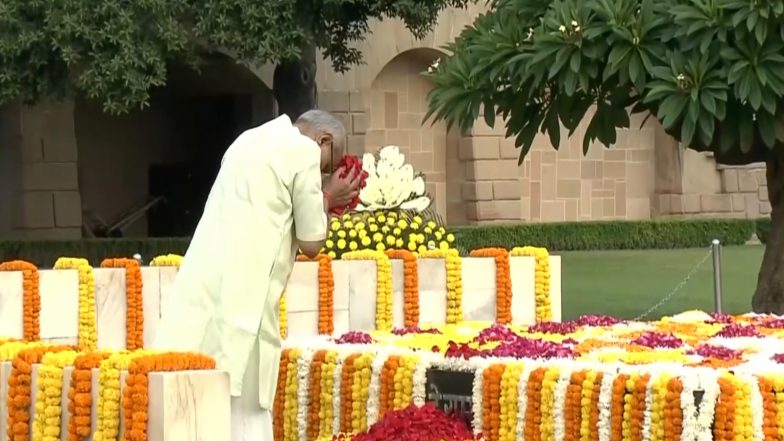 India News | VP Radhakrishnan Pays Tribute to Mahatma Gandhi, Lal Bahadur Shastri