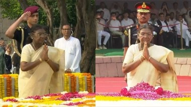 India News | President Murmu Pays Tribute to Mahatma Gandhi, Lal Bahadur Shastri on Their Birth Anniversary