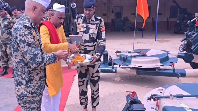 India News | BSF Performs 'Shashtra Pooja' for Weapons on India-Pakistan Border on Vijayadashmi