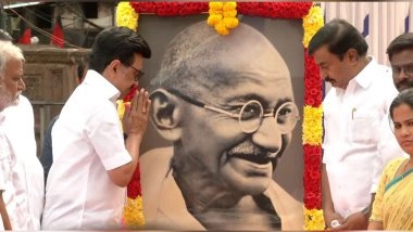 India News | Tamil Nadu CM Stalin Pays Tribute to Mahatma Gandhi on His 156th Birth Anniversary