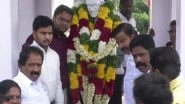 India News | Tamil Nadu Minister KN Nehru Pays Tributes to Mahatma Gandhi, K Kamaraj