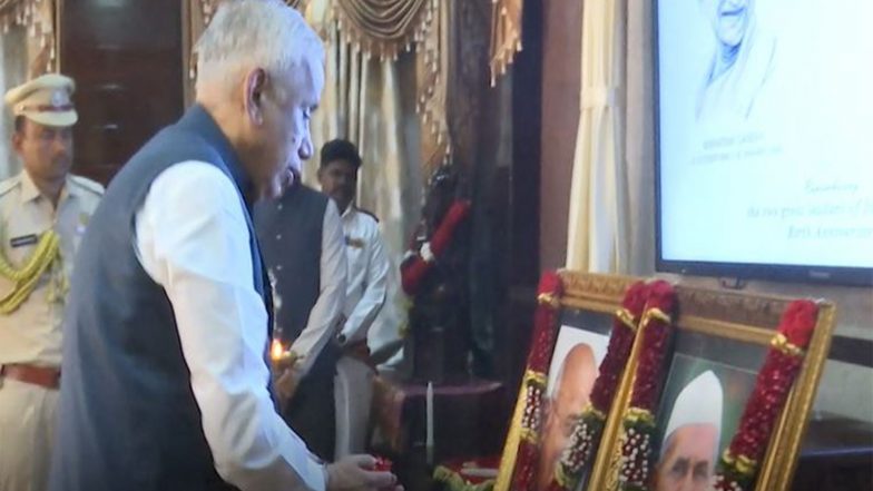 India News | Andhra Pradesh Governor Pays Tributes to Mahatma Gandhi and Lal Bahadur Shastri