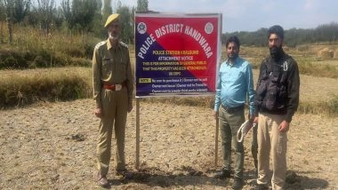 India News | J-K: Handwara Police Attach Property of Terrorist Handler in Kralgund