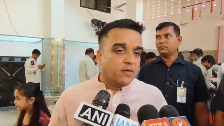 India News | Gujarat Home Minister Harsh Sanghavi Performs Shastra Pooja on Vijayadashami