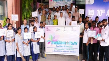 India News | Ministry of Ayush Concludes 'Swachhata Hi Sewa' Campaign on Gandhi Jayanti