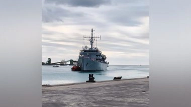 World News | INS Sutlej Arrives in Mauritius for 18th Joint Hydrographic Survey