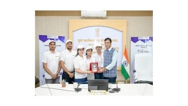 India News | Union Minister Mansukh Mandaviya Welcomes Winners of MY Bharat National Flag Quiz