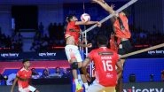 Sports News | PVL 2025: Hosts Hyderabad Black Hawks Secure Big Win over Defending Champions Calicut Heroes
