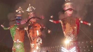 India News | Festive Spirit Soars During Dussehra with Iconic Ravan Dahan in Major Cities