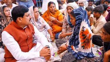 India News | MP CM Yadav Meets Victims' Families of Khandwa Tractor-trolley Incident During Durga Idol Immersion, Announces Relief