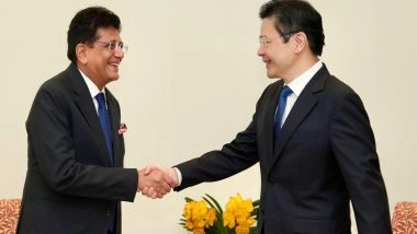 Business News | Piyush Goyal Meets Singapore's PM to Enhance Partnership, Future Growth