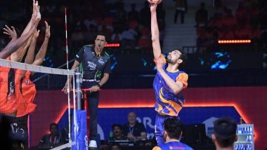 Sports News | PVL 2025: Mumbai Meteors Rock Hosts Hyderabad Black Hawks with 3-0 Win
