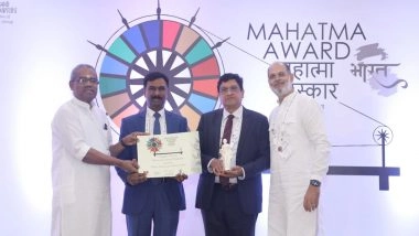 Business News | Bisleri International Wins Mahatma Award 2025 for CSR Excellence in Waste and Material Productivity