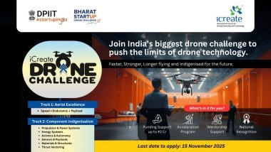 Business News | ICreate Drone Challenge 2025 Launched to Set New Global Benchmarks in Drone Innovation