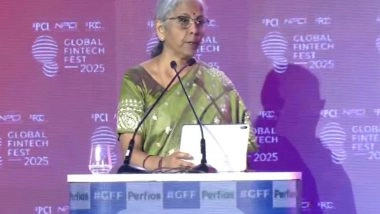Business News | FM Sitharaman Launches Foreign Currency Settlement System at GIFT City, Calls for Responsible AI-driven Fintech Growth at GFF 2025