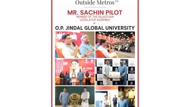 Business News | Passion for Politics Stronger Among Indian Youth Outside Metros: Sachin Pilot at Jindal Leadership Lecture