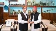 India News | SP Leader Akhilesh Yadav Visits MP Azam Khan's Residence to Meet Him After His Release from Sitapur Jail