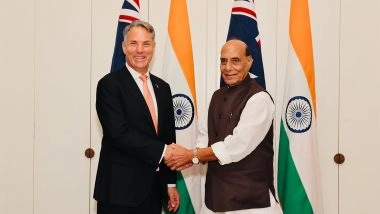 World News | Rajnath Singh Hails Meeting with Australian Dy PM; Leaders Discuss Potential to Deepen Defence Industry Partnerships