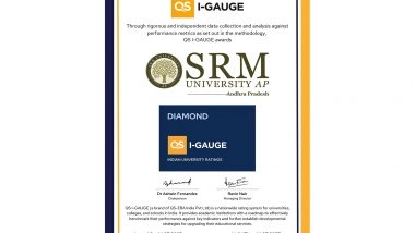 Business News | SRM University-AP Recognised with QS-I GAUGE Diamond Rating for Institutional Excellence