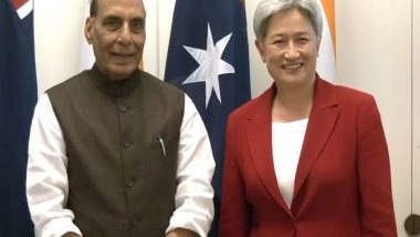 World News | Rajnath Singh Holds Delegation-level Talks with Australian FM Penny Wong