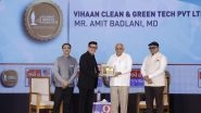 Business News | Amit Badlani, MD of Vihaan Clean & Green Tech & Go Green Mechanisms, Honoured by CM Bhupendra Patel