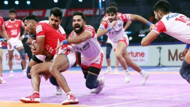 Sports News | PKL 12: Rakesh's Career-best Game Helps Gujarat Giants Secure Win over UP Yoddhas