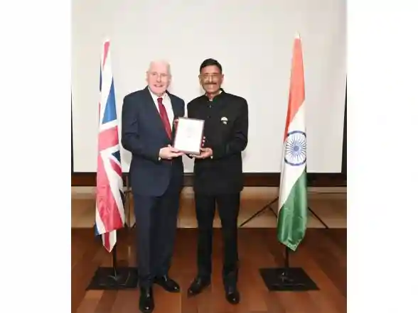 India News | State Defence Minister Sanjay Seth Meets UK Counterpart Vernon Coaker in Mumbai