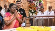 India News | President Murmu Offers Prayers at Gujarat's Somnath Temple, Interacts with Tribal People at Gir
