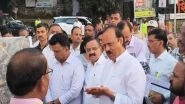 India News | Maharashtra: Ajit Pawar Inspects Works of Service Road in Warje Area Along Pune-Bengaluru NH