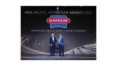 Business News | SUNHOUSE Wins Asia Corporate Excellence Award 2025, Reinforcing Its Position as the Region's Leading OEM Destination
