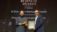 Business News | Abhinav Gupta-led Stradux Honored at Times Business Awards 2025 in Hyderabad