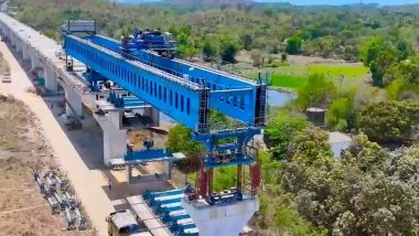 India News | 10th Steel Bridge Launched for Mumbai-Ahmedabad Bullet Train Project