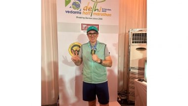 India News | J-K CM Omar Abdullah Participates in Delhi Half Marathon 2025, Achieves Personal Best Finishing Time