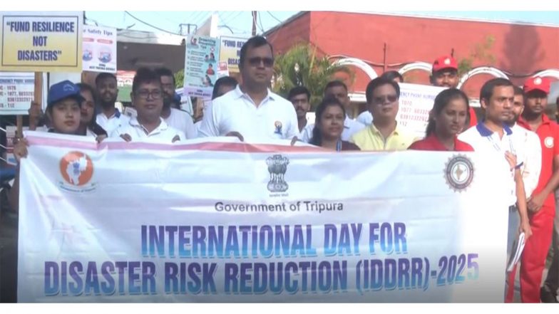 India News | Tripura: Rally Held on International Disaster Management Day to Promote Community Resilience in Agartala