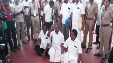 India News | PMK MLAs Protest Outside Tamil Nadu Assembly, Seek Proper Seat Allocation