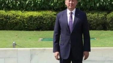 World News | Mongolian President Khurelsukh Ukhnaa Pays Tributes at Rajghat