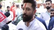 India News | Bihar Polls: Issue of Seat Allocation Among NDA Resolved Through Amicable Discussions, Says Chirag Paswan