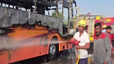 India News | Rajasthan: Private Bus Enroute to Jodhpur from Jaisalmer Catches Fire, Several Casualties Reported