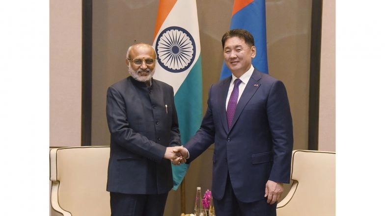 World News | VP Radhakrishnan Holds Talks with Mongolian President on Various Aspects of Bilateral Ties